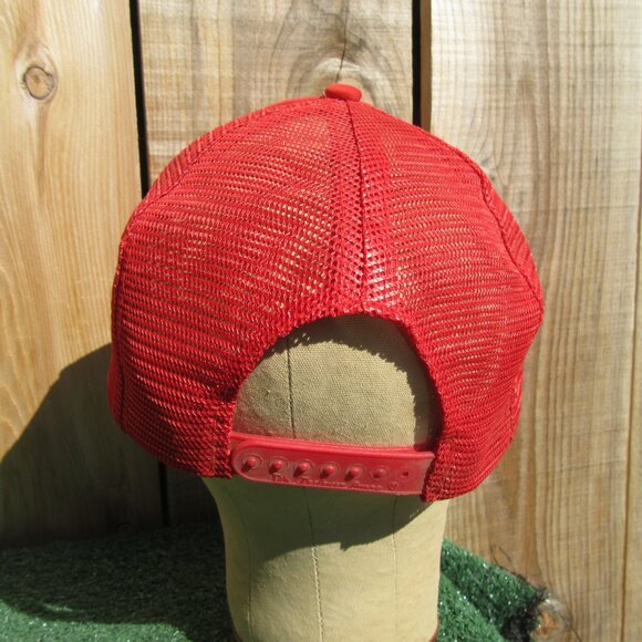 Vintage New Hampshire Loon Bird Red Snapback Baseball Hat Trucker Cap - Picture 4 of 9